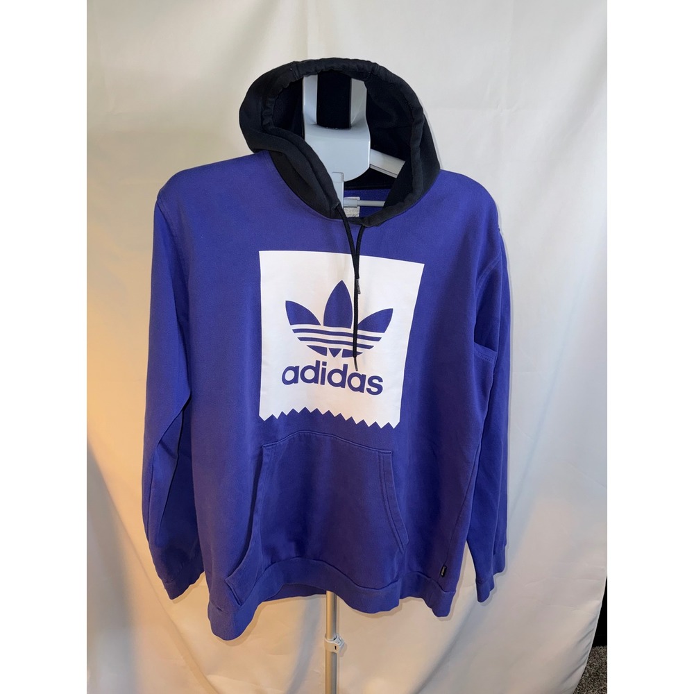 Adidas Skateboarding Hoodie Mens Large Purple Black Trefoil Logo Pullover